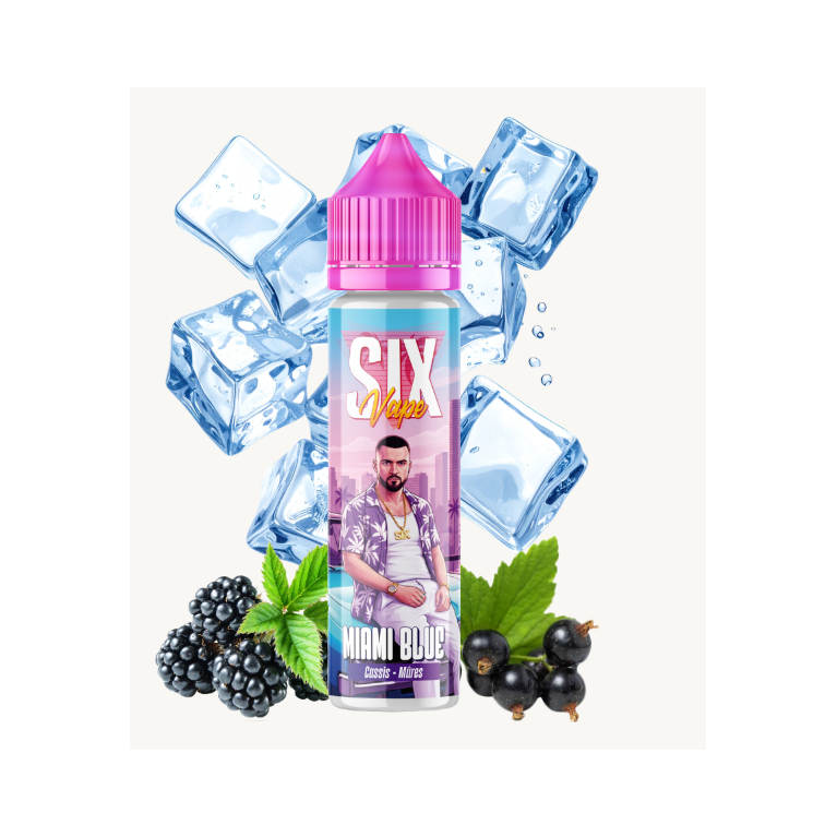 E-liquide Miami Blue 50ml de la gamme SIX Vape chez Klopina