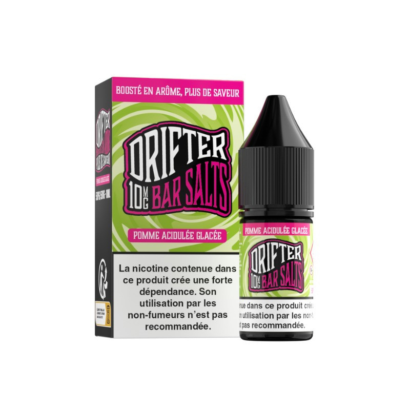 E-liquide Pomme Acidulée Glacée Salt de la marque Bar Salts Drifter | Fruité et savoureux