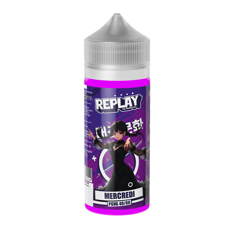 E-liquide Mercredi 100ml de la gamme Replay